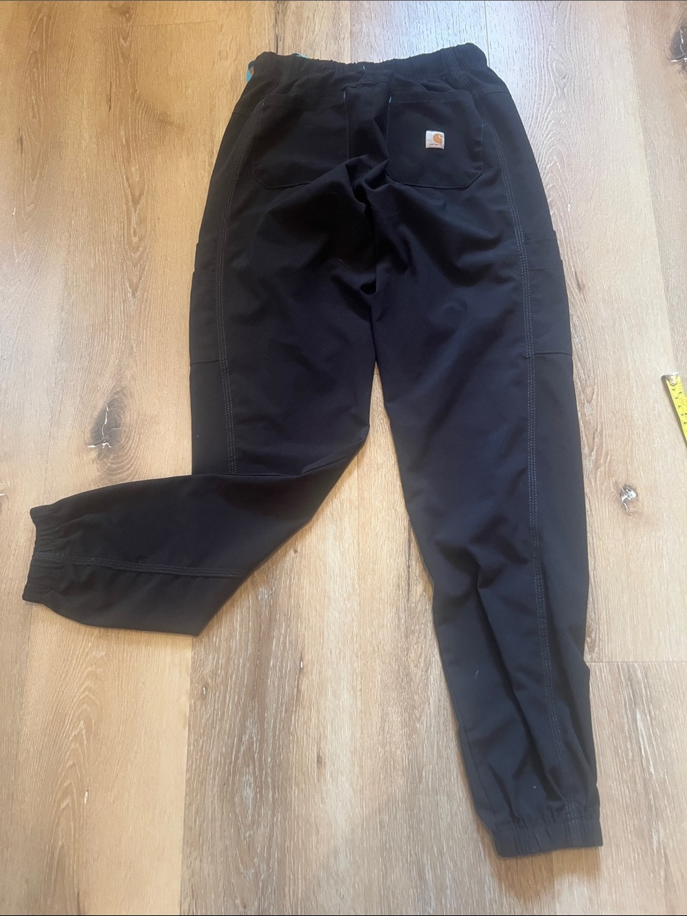 Carhartt Women’s Black Jogger Scrubs XS with Blue Drawstring - Picture 5 of 6